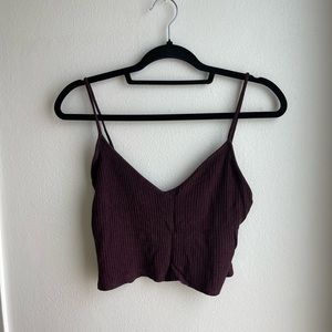 Burgundy Brandy Crop Top